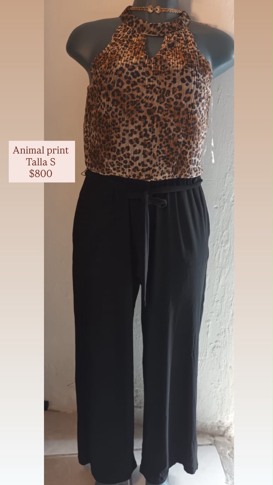 Palazzo Animal Print — vestido importado