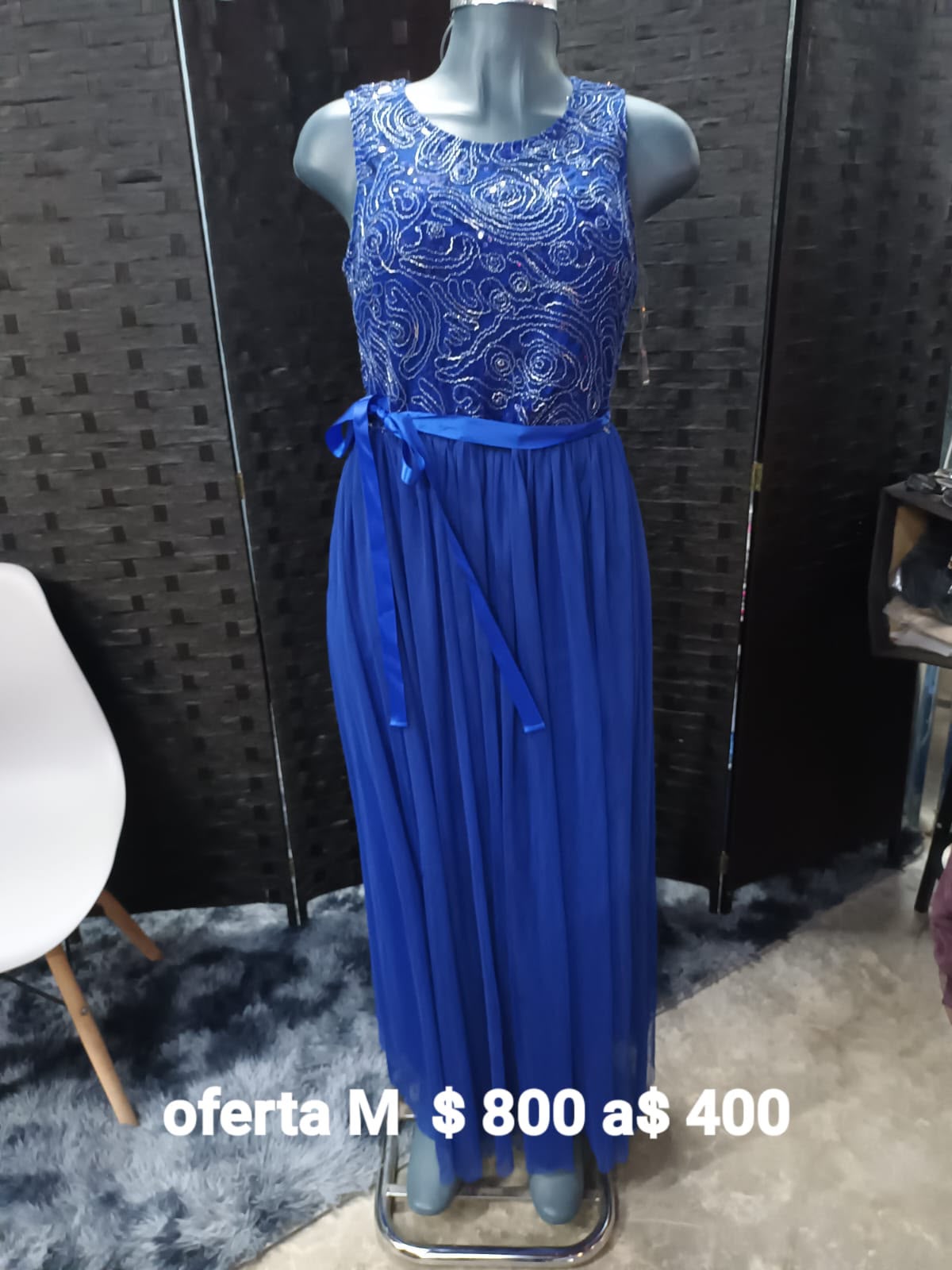 Vestido Azul Rey de Tul — vestido importado