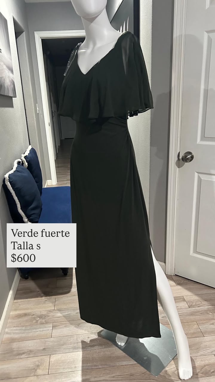 Vestido Verde Fuerte Largo — vestido importado