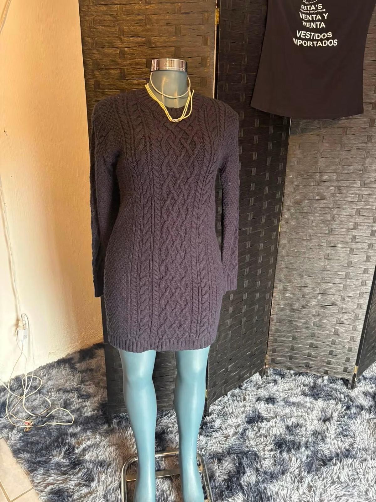 Vestido Tejido Café — vestido importado
