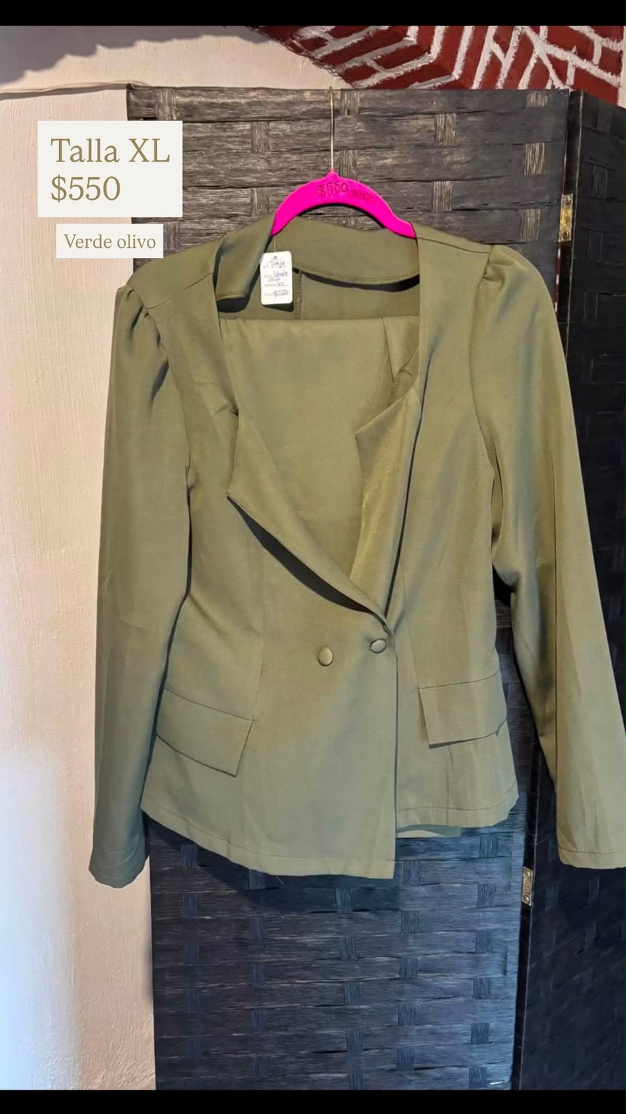 Saco Verde Olivo — vestido importado
