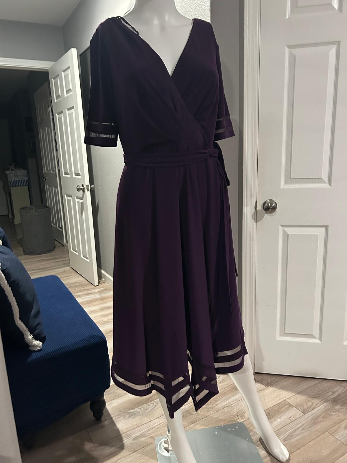 Vestido Morado Cruzado — vestido importado