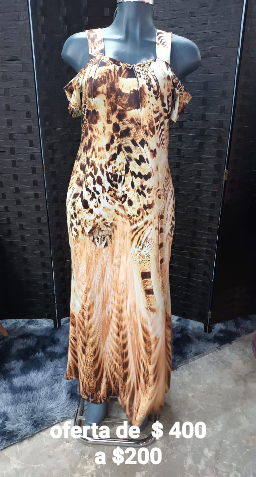 Maxi Vestido Animal Print — vestido importado