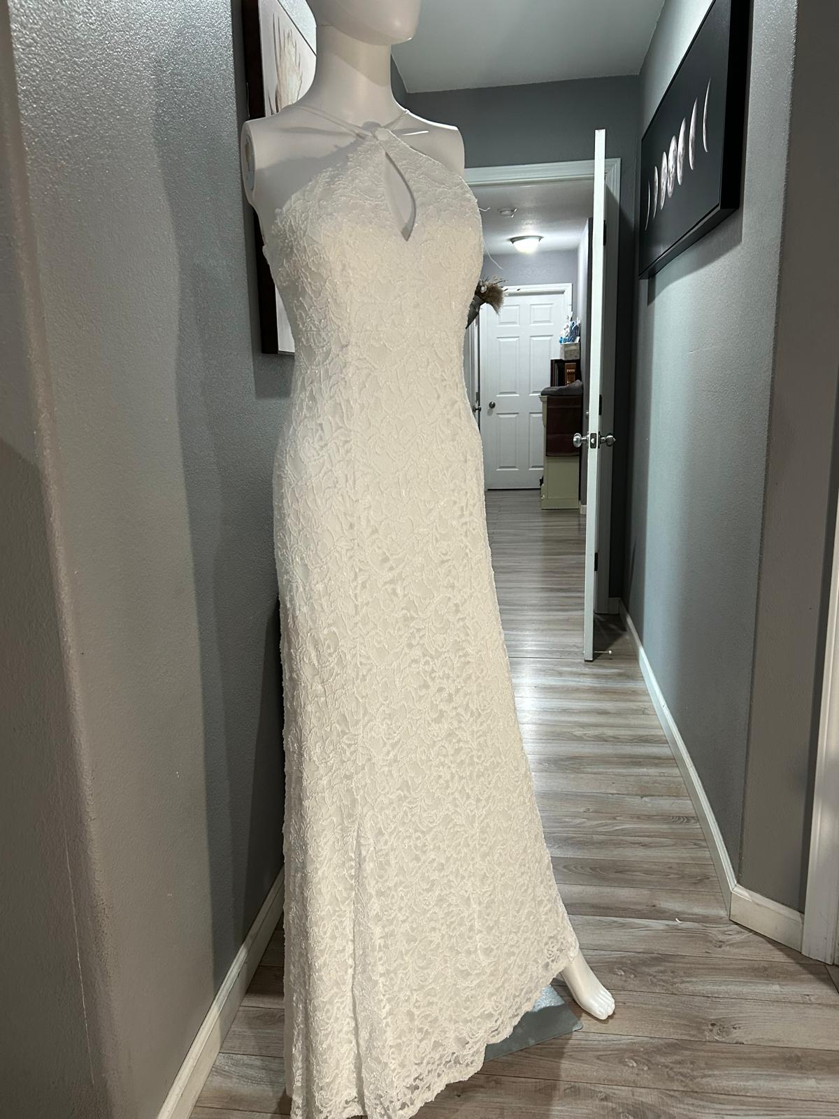 Vestido Blanco de Encaje — vestido importado