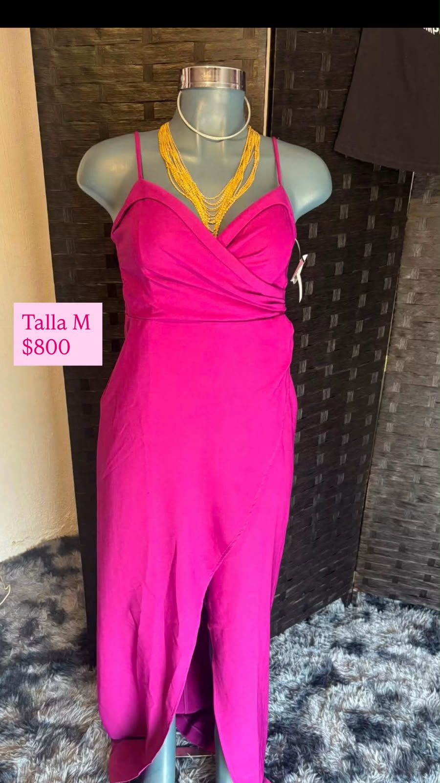 Vestido Fucsia Envolvente — vestido importado