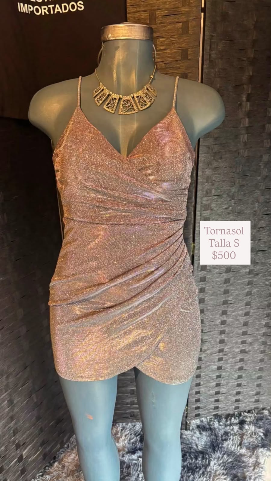 Vestido Tornasol Corto — vestido importado