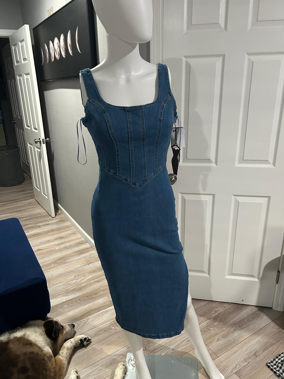 Vestido de Mezclilla Corsé — vestido importado