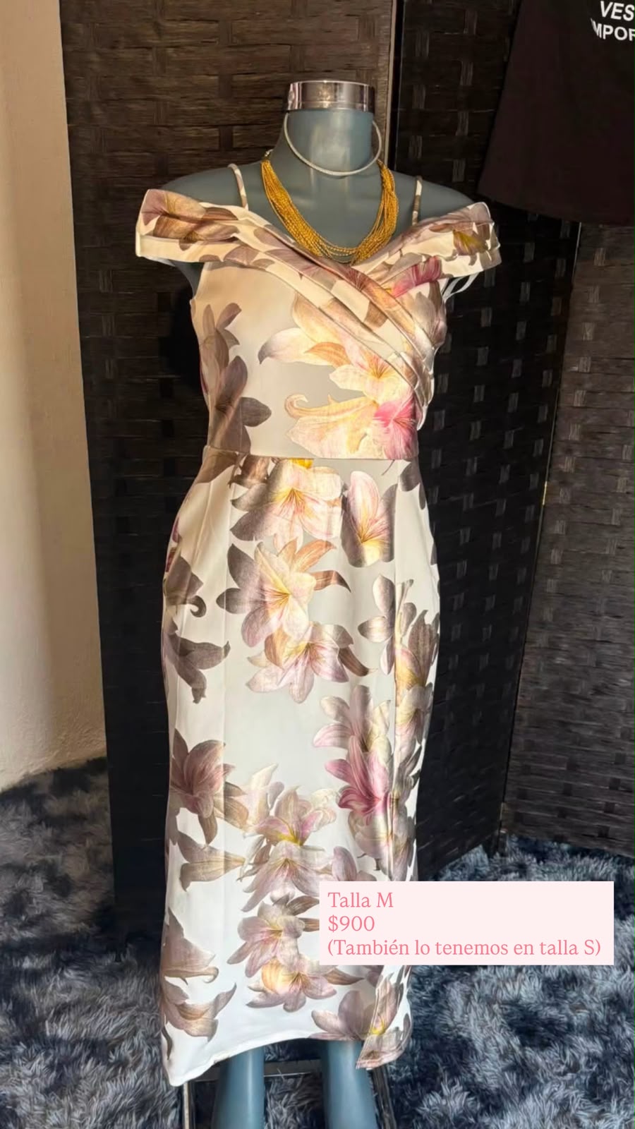 Vestido Floral de Lirios Midi — vestido importado